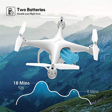 Load image into Gallery viewer, Potensic T25 GPS Drone, FPV RC Drone with Camera 1080P HD WiFi Live Video, Auto Return Home, Altitude Hold, Follow Me, 2 Batteries and Carrying Case
