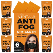 Load image into Gallery viewer, Care Touch Anti-Fog Dry Cloth - Individually Wrapped Suede Microfiber Cloth - Safe for All Lenses - Up to 700 Uses - Eyeglass Cloth for Cleaning
