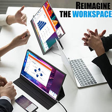 Load image into Gallery viewer, Portable Monitor Bundle - 4K 15.6 Inch Adobe 100% Touchscreen &amp; FHD 1080P 15.8 Inch Second External Monitor for Laptop, MacBook, PS5, PS4, Xbox, Switch
