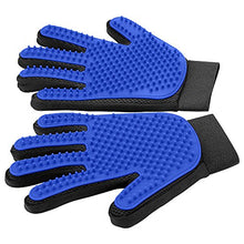 Load image into Gallery viewer, [Upgrade Version] Pet Grooming Glove - Gentle Deshedding Brush Glove - Efficient Pet Hair Remover Mitt - Enhanced Five Finger Design - Perfect for Dog &amp; Cat with Long &amp; Short Fur - 1 Pair (BLUE)
