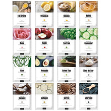 Load image into Gallery viewer, Green Grade Cupra Facial Sheet Masks(16 combo) Variety Pack Featuring 16 Different Hydrating Full Face Masks
