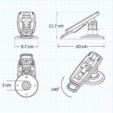 Load image into Gallery viewer, LOCK and KEY - Ingenico iSC480 Touch Credit Card Terminal Stand - Compact 3" Tall - Secured
