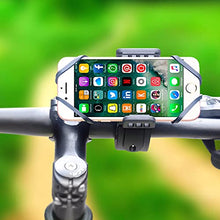 Load image into Gallery viewer, DHYSTAR Cell Phone Holder Mount Clip for Golf Cart Accessories, Music Microphone Stand Pole, Wheelchair Walker, Stroller, Boat, Bicycle Handlebar, Exercise Spin Bike, Clamp Fits Most Smartphones
