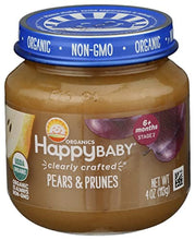 Load image into Gallery viewer, Happy Baby, Baby Food Jar Stage 2 Pears Prunes Organic, 4 Ounce
