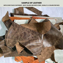 Load image into Gallery viewer, Memory Cross 3 lbs Real Cowhide Leather Scrap for Crafting - Remnants from Furniture Making, Soft and Flexible, and Sizes - 4-15 Pieces
