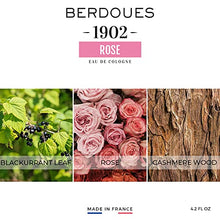 Load image into Gallery viewer, BERDOUES 1902 Rose Eau de Cologne | Floral Scent Made in France | Spray Fragrance for Men and Women with Bergamot, Rose &amp; Cashmere wood | Luxury Unisex Perfume with Premium Quality Ingredients, 4.2 fl.oz.

