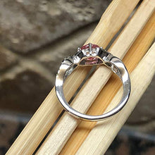 Load image into Gallery viewer, Natural Pink Tourmaline, Green Tourmaline 925 Solid Sterling Silver Engagement Ring Size 6, 7, 8, 9
