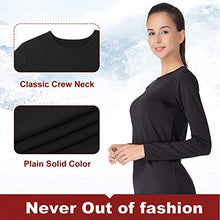 Load image into Gallery viewer, MANCYFIT Thermal Underwear for Women Long Johns Set Fleece Lined Ultra Soft Black X-Large
