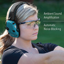 Load image into Gallery viewer, Howard Leight by Honeywell Impact Sport Sound Amplification Electronic Shooting Earmuff, Teal

