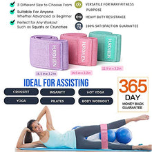 Load image into Gallery viewer, Hurdilen Resistance Bands Loop Exercise Bands - Workout Bands Hip Bands Wide Resistance Bands Hip Resistance Band for Legs and Butt - Activate Glutes and Thighs
