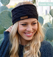 Load image into Gallery viewer, Womens Winter Ear Warmer Headband - Fleece Lined Cable Knit Ear Band Covers for Cold Weather - Soft &amp; Stretchy Head Wrap
