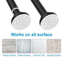 Load image into Gallery viewer, TEECK Shower Curtain Rod, 26-39 Inch Adjustable Tension Spring, Shower Rod, Premium 304 Stainless Steel, Anti-Slip, No Drilling, No Rust, Never Collapse, for Bathroom, Black, Easy to use
