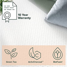 Load image into Gallery viewer, Zinus 12 Inch Green Tea Memory Foam Mattress / CertiPUR-US Certified / Bed-in-a-Box / Pressure Relieving, King, White

