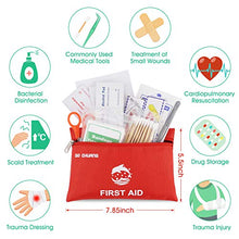 Load image into Gallery viewer, Small Travel First Aid Kit - 87 Piece Clean, Treat and Protect Most Injuries,Ready for Emergency at Home, Outdoors, Car, Camping, Workplace, Hiking.
