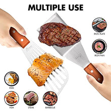 Load image into Gallery viewer, Hotec Metal Fish Spatula Kitchen Tongs with Silicone Tips
