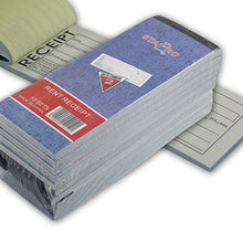 Load image into Gallery viewer, 10 Pack: Rent Receipt Book Carbonless Copy Duplicate 2 Parts 50 Sets 8" X 2.75"
