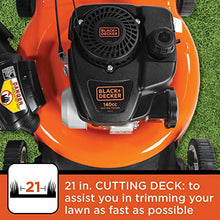 Load image into Gallery viewer, BLACK+DECKER 21" 140cc 3-in-1 Gas Powered Self Propelled Push Mower
