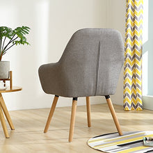 Load image into Gallery viewer, LSSBOUGHT Contemporary Stylish Button-Tufted Upholstered Accent Chair with Solid Wood Legs (Gray)
