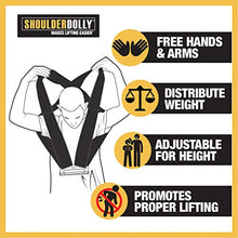 Load image into Gallery viewer, Shoulder Dolly Moving Straps - Lifting Strap for 2 Movers - Move, Lift, Carry, And Secure Furniture, Appliances, Heavy, Bulky Objects Safely, Efficiently, More Easily Like The Pros - Essential Moving Supplies - LD1000
