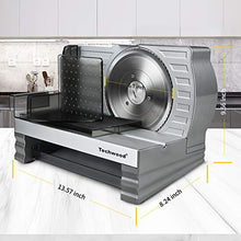 Load image into Gallery viewer, Meat Slicer, Electric Deli Food Slicer with Removable Stainless Steel Blade, Food Pusher, Adjustable Thickness Slicer Machine Precisely for Cheese Bread Fruit, Safe for Household Commercial Use
