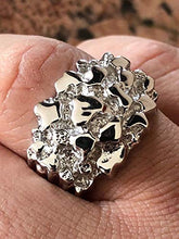 Load image into Gallery viewer, Harlembling Solid 925 Sterling Silver Men's Silver Ring - Nugget Ring - Pinky or Ring Finger - Sizes 7-13 (7)
