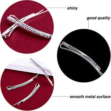 Load image into Gallery viewer, TecUnite 16 Pieces Rhinestone Bobby Pin Metal Hair Clips Clear Crystal Hair Pin Decorations for Lady Women Girls (White)
