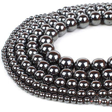 Load image into Gallery viewer, RVG 10mm Hematite Beads Nonmagnetic Round Gemstone Loose Stone Mala 15.5 in Strand for Jewelry Making (Approx 38-40 pcs)

