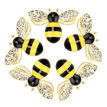 Load image into Gallery viewer, 20 Pcs Bumble Bee Charms Pendants Rhinestone Enamel Craft Embellishments Crafting for DIY Earring Necklace Jewelry
