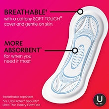 Load image into Gallery viewer, U by Kotex Security Maxi Feminine Pads, Heavy Absorbency, Unscented, 132 Count (3 Packs of 44) (Packaging May Vary)
