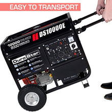 Load image into Gallery viewer, Durostar DS10000E Gas Powered 10000 Watt Electric Start Portable Generator, Red/Black
