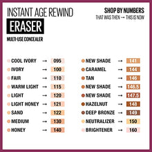 Load image into Gallery viewer, Maybelline Instant Age Rewind Eraser Dark Circles Treatment Concealer, Deep Bronze, 0.2 Fl Oz (Pack of 1)(Packaging May Vary)
