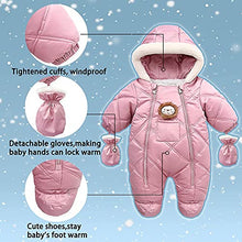 Load image into Gallery viewer, XIFAMNIY Baby Girls and Boys Lion Snowsuit Winter Outfit Outwear Hooded Footie Jumpsuit
