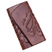 Load image into Gallery viewer, Asoodehdelan Genuine Leather Parsi Poetry ID Credit Card Holder Keychain Persian
