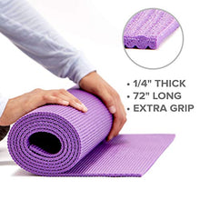 Load image into Gallery viewer, Gaiam Essentials Premium Yoga Mat with Yoga Mat Carrier Sling, Teal, 72" L x 24" W x 1/4 Inch Thick (05-64061)
