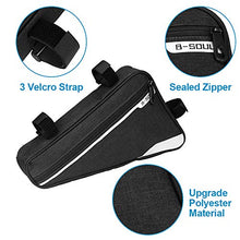 Load image into Gallery viewer, opamoo Bike Bicycle Triangle Frame Bag - Bike Bicycle Storage Bag Pack Bike Accessories Road Mountain Cycling Saddle Pouch Bag (Black)
