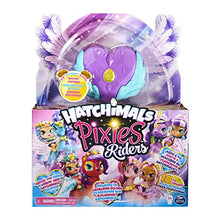 Load image into Gallery viewer, Hatchimals Pixies Riders, Moonlight Mia Pixie and Unicornix Glider Set with Mystery Feature
