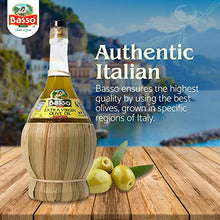 Load image into Gallery viewer, BASSO 1904, Unfiltered Premium First Cold Pressed Extra Virgin Olive Oil, 1 Liter, Product of Italy, Wicker, Straw Basket, 1 liter (33.81 fl oz)
