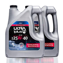 Load image into Gallery viewer, Ultra1Plus SAE 25W-40 Premium 4-Stroke Synthetic Blend Marine NMMA FC-W | 2 Gallon (8 Quarts)

