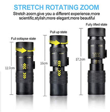 Load image into Gallery viewer, 4K 10-300X40mm Super Telephoto Zoom Monocular Telescope, Waterproof Fogproof Monocular with Smartphone Holder &amp; Tripod -for Bird Watching/Hunting/Camping/Travelling/Hiking (with Tripod and Clip)
