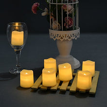 Load image into Gallery viewer, Flameless Votive Candles,Flameless Flickering Electric Fake Candle,Pack of 24,Battery Operated LED Tea Lights in Warm White for Wedding,Table,Festival Celebration,Halloween,Christmas Decorations
