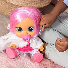 Load image into Gallery viewer, Cry Babies Dressy Coney - 12" Baby Doll | Pink Dress, Bunny Themed White Fluffy Jacket
