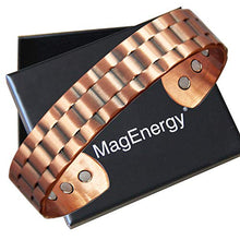 Load image into Gallery viewer, Mens Copper Bracelet 99.9% Pure Copper Magnetic Bracelet with 6 Powerful Magnets for Effective Joint Pain Relief, Arthritis, RSI, Carpal Tunnel
