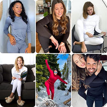 Load image into Gallery viewer, Thermajane Long Johns Thermal Underwear for Women Fleece Lined Base Layer Pajama Set Cold Weather (Medium, Navy)
