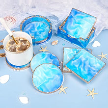 Load image into Gallery viewer, LET'S RESIN Silicone Coaster Molds, Resin Coaster Molds Kit with 10pcs Square and Round Coaster Molds Set, Upgrade Coaster Holder Epoxy Resin Molds for Resin Casting, Cups Mats, Home Decoration
