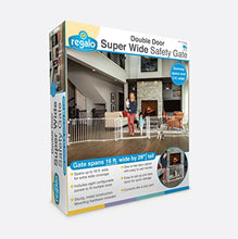 Load image into Gallery viewer, Regalo 192-Inch Double Door Super Wide Adjustable Baby Gate and Play Yard, 4-In-1, Bonus Kit, Includes 4 Pack of Wall Mounts
