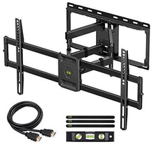 Load image into Gallery viewer, USX MOUNT Full Motion TV Wall Mount for Most 47-84 inch Flat Screen/LED/4K TVs, TV Mount Bracket Dual Swivel Articulating Tilt 6 Arms, Max VESA 600x400mm, Holds up to 132lbs, Arms Up to 16" Wood Stud
