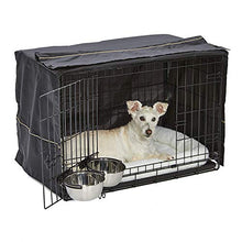 Load image into Gallery viewer, iCrate Dog Crate Starter Kit | 30-Inch Dog Crate Kit Ideal for Medium Dog Breeds (weighing 26 - 40 Pounds) || Includes Dog Crate, Pet Bed, 2 Dog Bowls &amp; Dog Crate Cover
