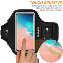 Load image into Gallery viewer, Galaxy S21/S20/S10/S9/S8 Armband,RUNBACH Sweatproof Running Exercise Gym Bag with Card Slot for Samsung Galaxy S21/S20/S10/S9/S8(Black)
