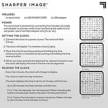 Load image into Gallery viewer, Sharper Image Light Up Electronic Word Clock, Copper Finish with LED Light Display, USB Cord and Power Adapter, 7.75in Square Face, Unique Contemporary Home and Office Decor

