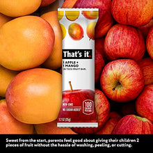 Load image into Gallery viewer, That's it. Apple + Mango 100% Natural Real Fruit Bar, Best High Fiber Vegan, Gluten Free Healthy Snack, Paleo for Children &amp; Adults, Non GMO No Sugar Added, No Preservatives Energy Food (12 Pack)
